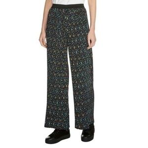 Maje Plinta Ditsy Floral Pleated Wide Leg Pants